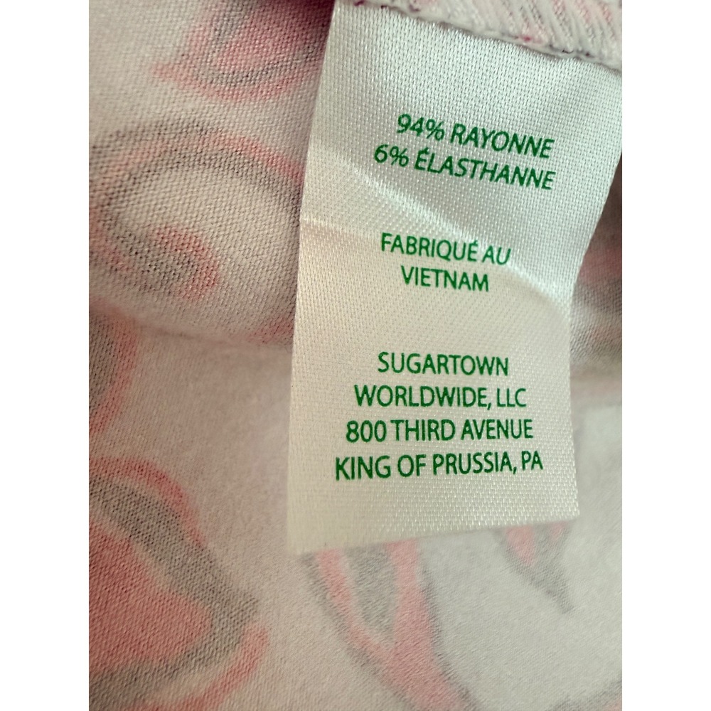 Lilly Pulitzer Skirted Romper Sz M Pink White Floral Coastal Retail $168 - Picture 7 of 12